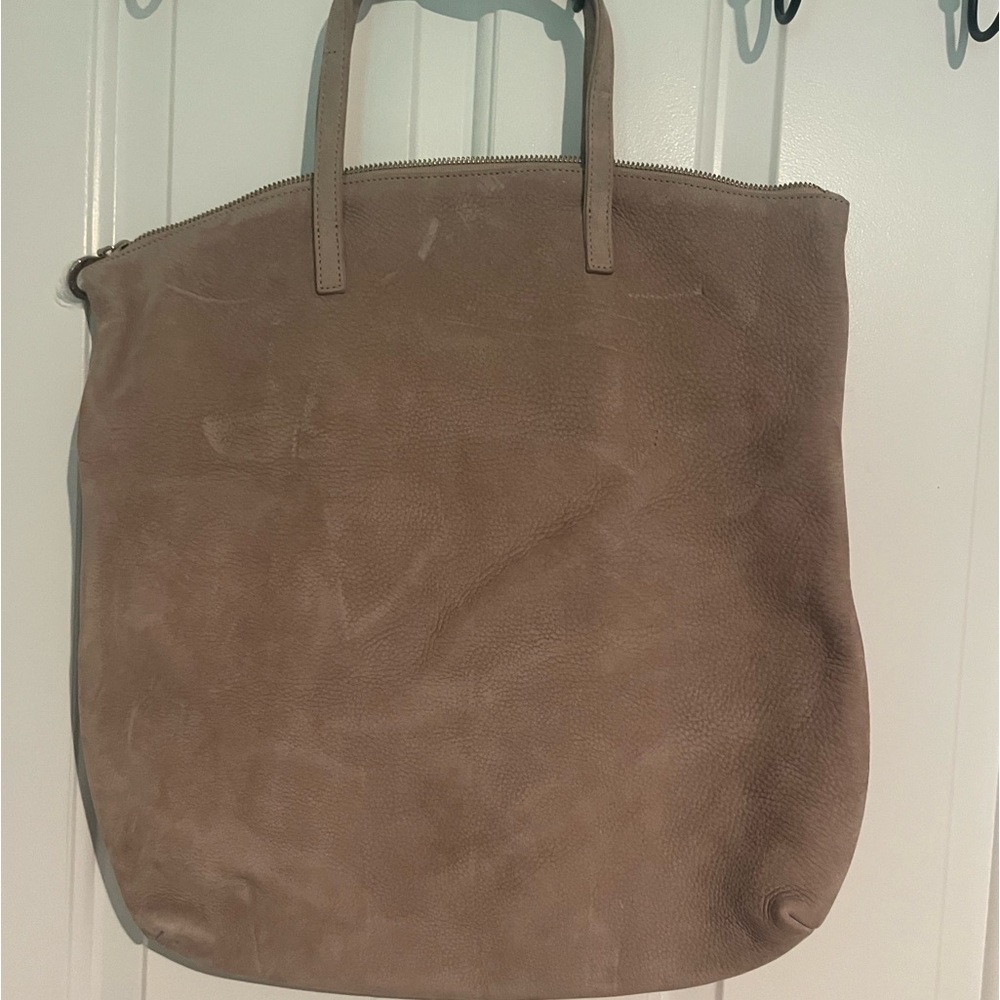 Large suede purse
